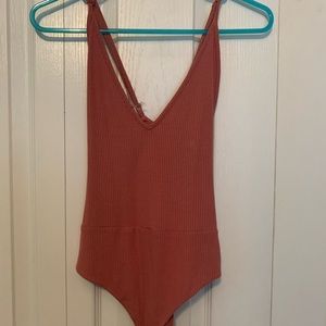 Rust/Pink tank top bodysuit